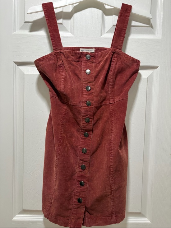 Aeropostale Dresses & Skirts - Aeropostale Rust-Red Button Front Mini Dress